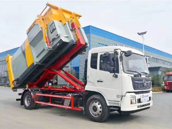 東風天錦國六10~14方車廂可卸(鉤臂)式垃圾車 東風天錦國六10~14方車廂可卸(鉤臂)式垃圾車